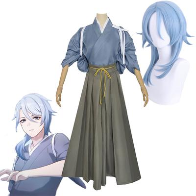   Kamisato Ayato przebranie na karnawał unisex Kendougi i Hakama akcesoria do peruk z postaciami z gry