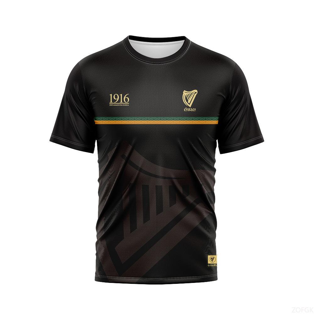 New Fashionable and Comfortable 1916 Jersey Sports Short Sleeved Printed Fashionable Casual Loose Round Neck T-shirt XS