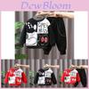 Boys Winter Plush Set Cozy Two Piece Sweatshirt Outfit For Kids Ages 3 To 8