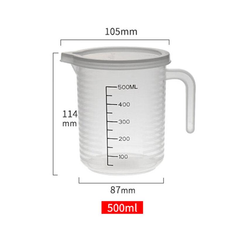 Zhishi Commercial PP Measuring Pitchers with Lids (500ML, 2-Pack)
