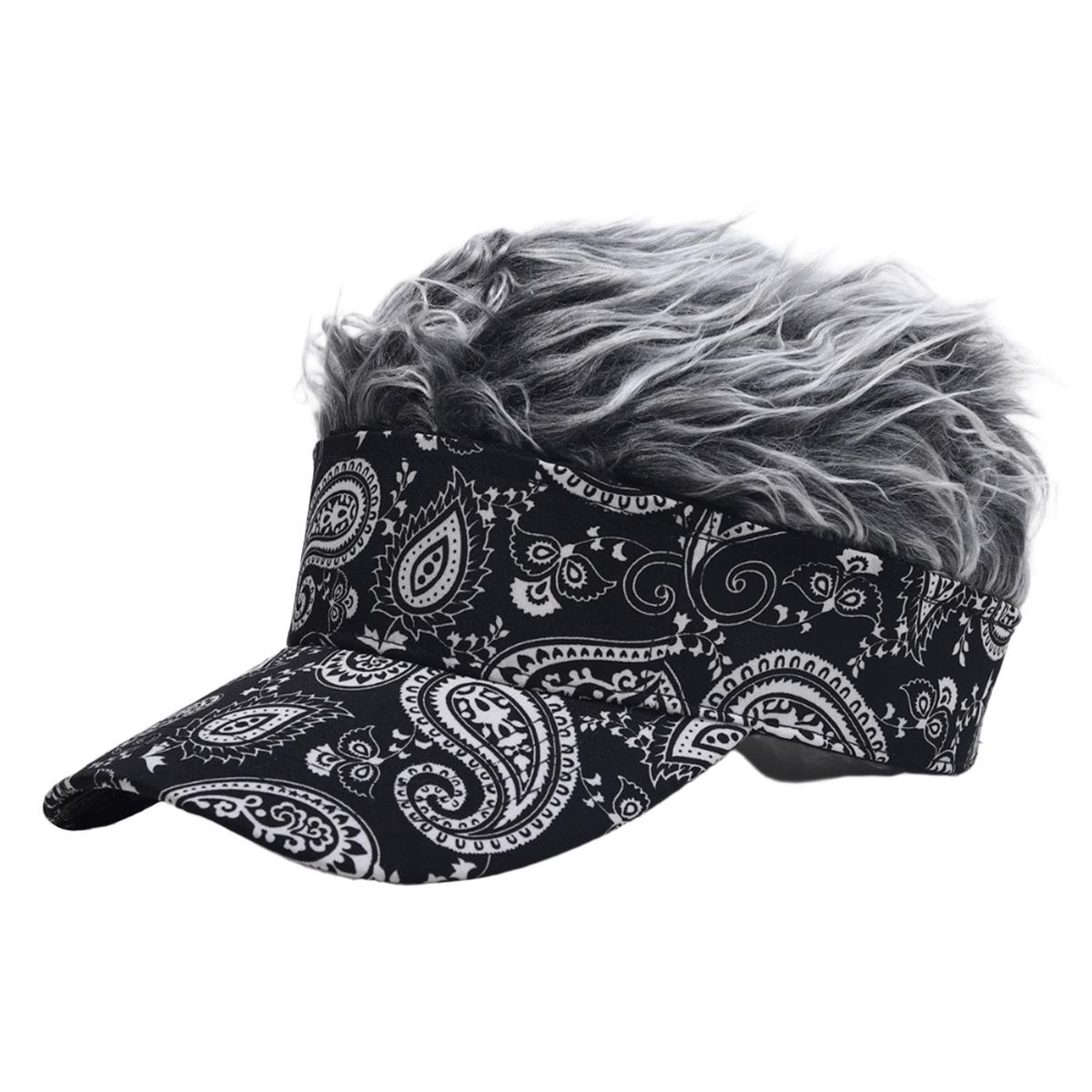 Trendy Unisex Dreadlock Wig Hat: Cashew Flower Hip Hop Duckbill Cap M (56-58cm)