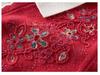 Elegant Embroidered Knit Lapel Sweater for Middle-Aged & Elderly Women - Autumn/Winter Style