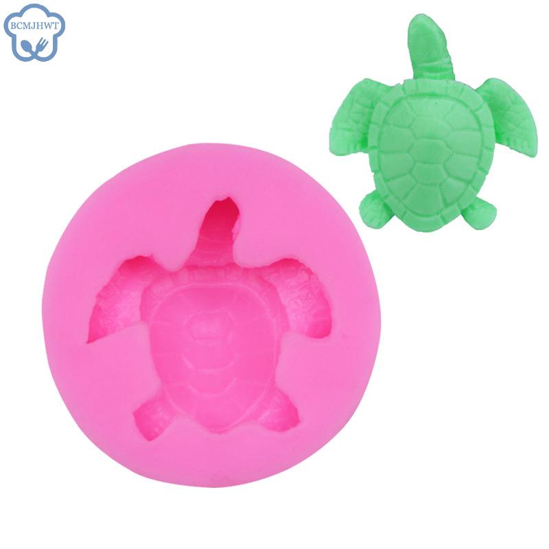 Silicone Fondant Mold Cute Lovely Sea Turtle Shape Ocean Theme Fondant Cake Decoration Gum Paste Chocolate Mould Small Size