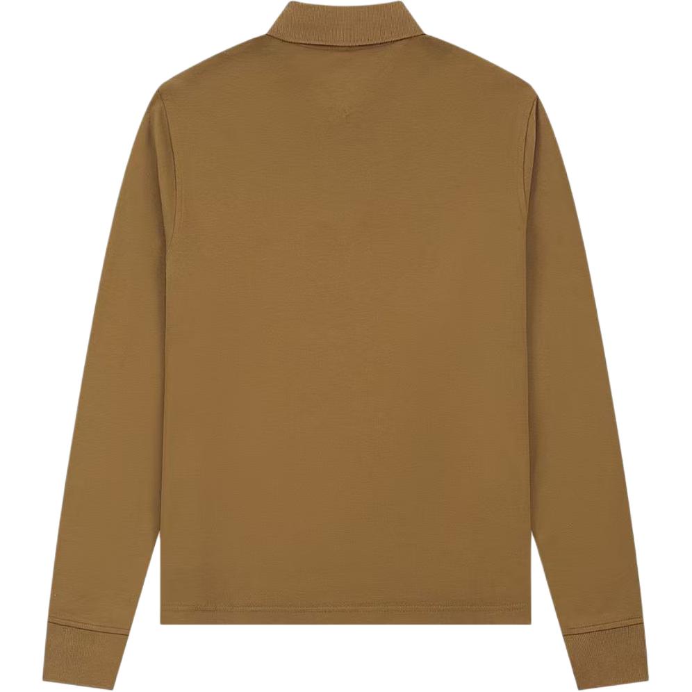 Tommy Hilfiger Comfortable Simple Solid Color Brand Logo Long Sleeve Polo Shirt Men tops 78JB279-200
