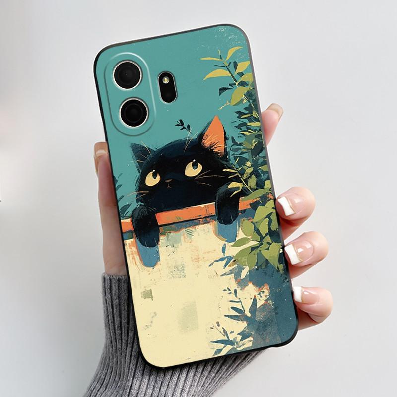 TCL NxtPaper 70 Pro İçin Sevimli Kılıf Coque Capa Baskılı Kabuk Koruyucu Kapak Yumuşak Silikon Karikatür Telefon Kılıfı Funda