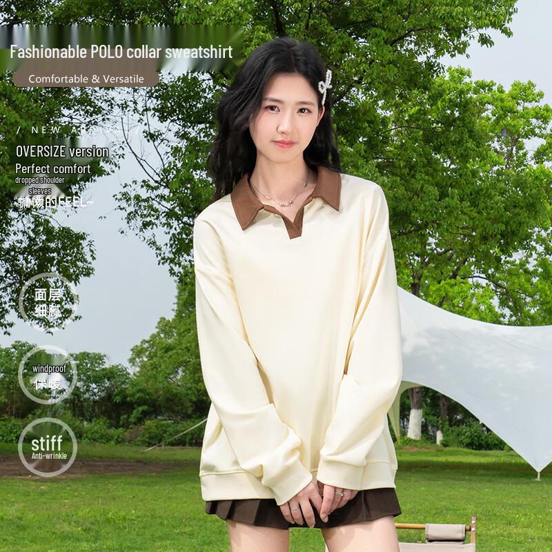 Baleno Women's Contrast Polo Collar Sweatshirt