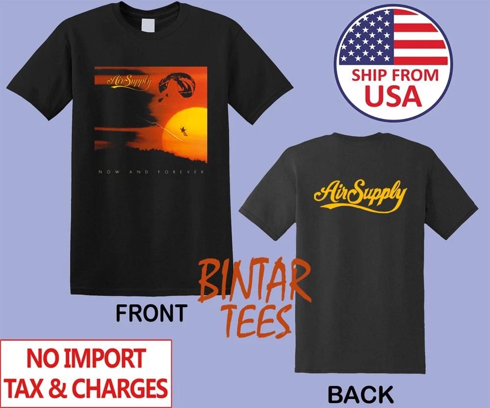 Air Supply Now and Forever Men s Black Size S to 5XL S