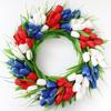Artificial Tulip Wreath 40cm Door Wall Decor Floral Ring Home Wedding Party Photography