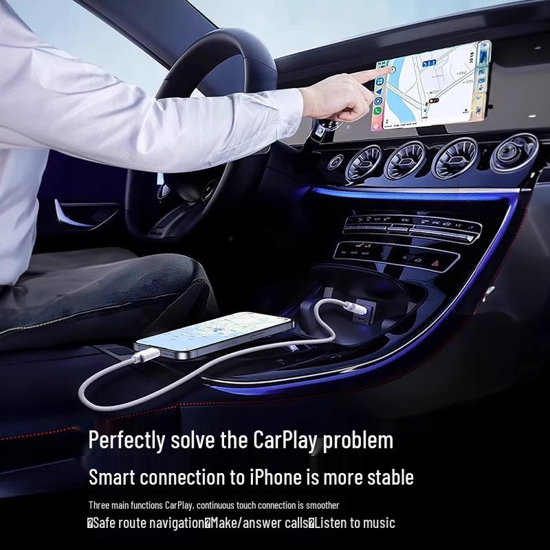 Compatible USB-C To USB Cable for iPhone 15 Pro Max and 16 Pro Charger. Ideal for Mobile Devices and Car Connections.