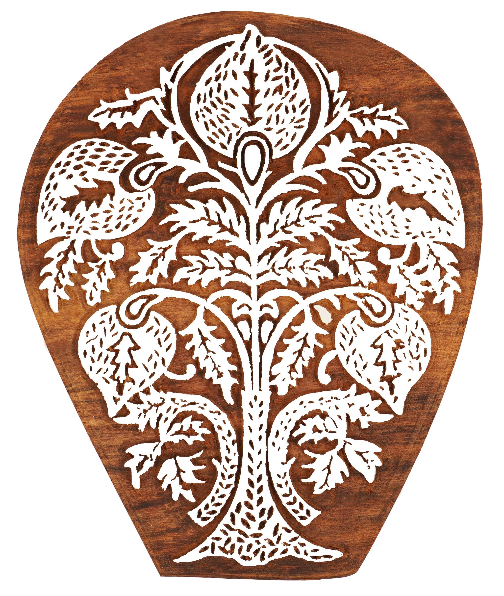 

IBA Indianbeautifulart Textile Printing Block Floral Mandala Motif Hand Carved Wooden Stamp 23.99 коричневий