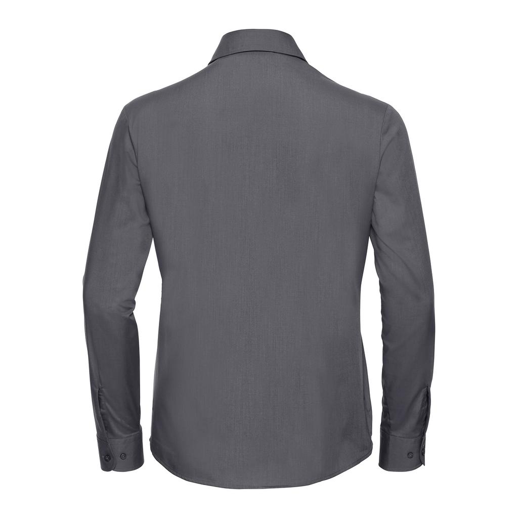 Russell Collection Womens/Ladies Poplin Easy-Care Long-Sleeved Shirt