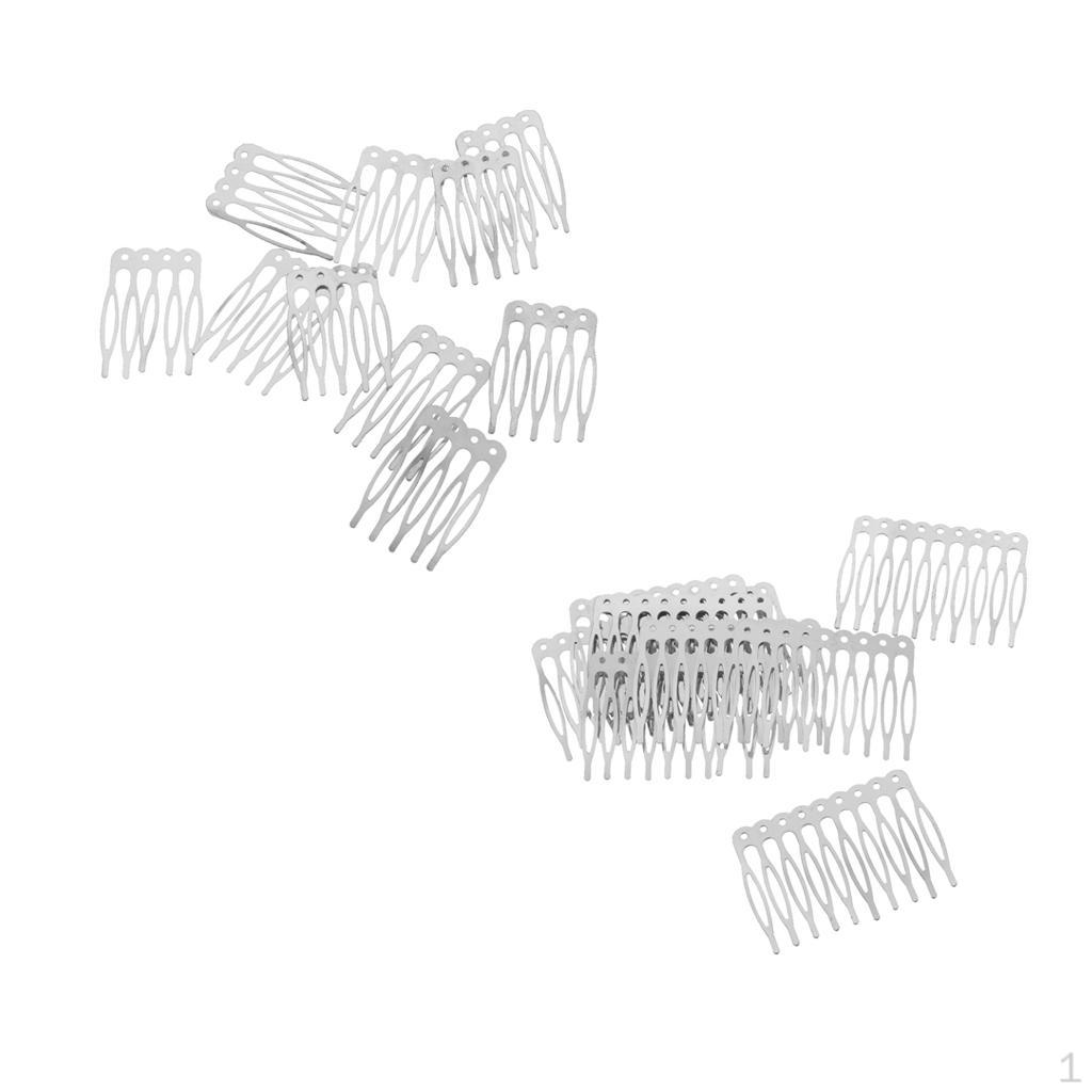 

20 шт. Ретро серебряная расческа для свадебных аксессуаров DIY