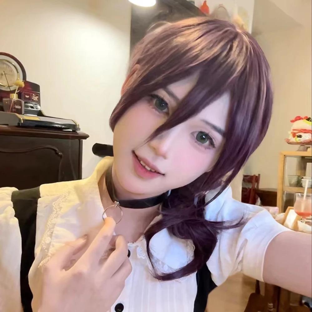 PU Necklace Punk Leather Anime Chainsaw Man Reze Cosplay Choker  Collar Pull Ring Chain Unisex Party Props