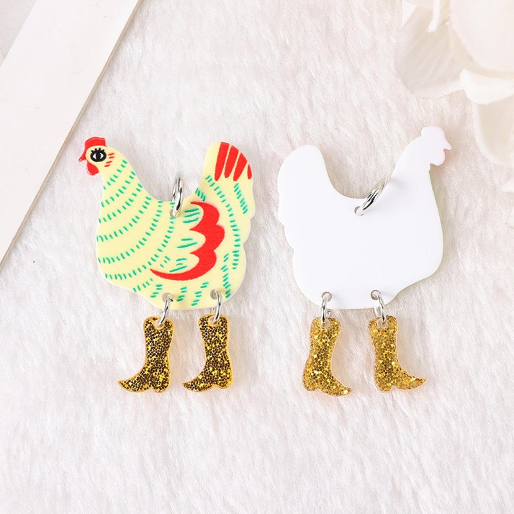 Cute Easter Chicken Hen Keychain Animal DIY Jewelry Gifts Keyring Pendants Handbag Accessories Women