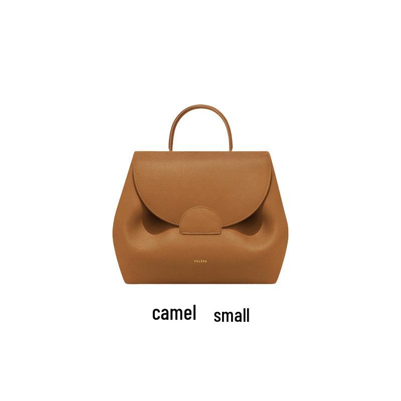 Polene Lychee Pattern Genuine Leather Crossbody Bag - Niche Design Handbag