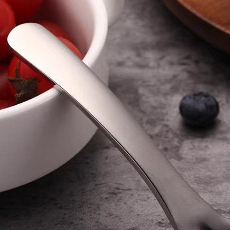 2 Extra-Thick 304 Stainless Steel Spoons for Adults and Children, Household Small Soup Spoons, Porridge Spoons, Student Rice Spoons, Soup Spoons