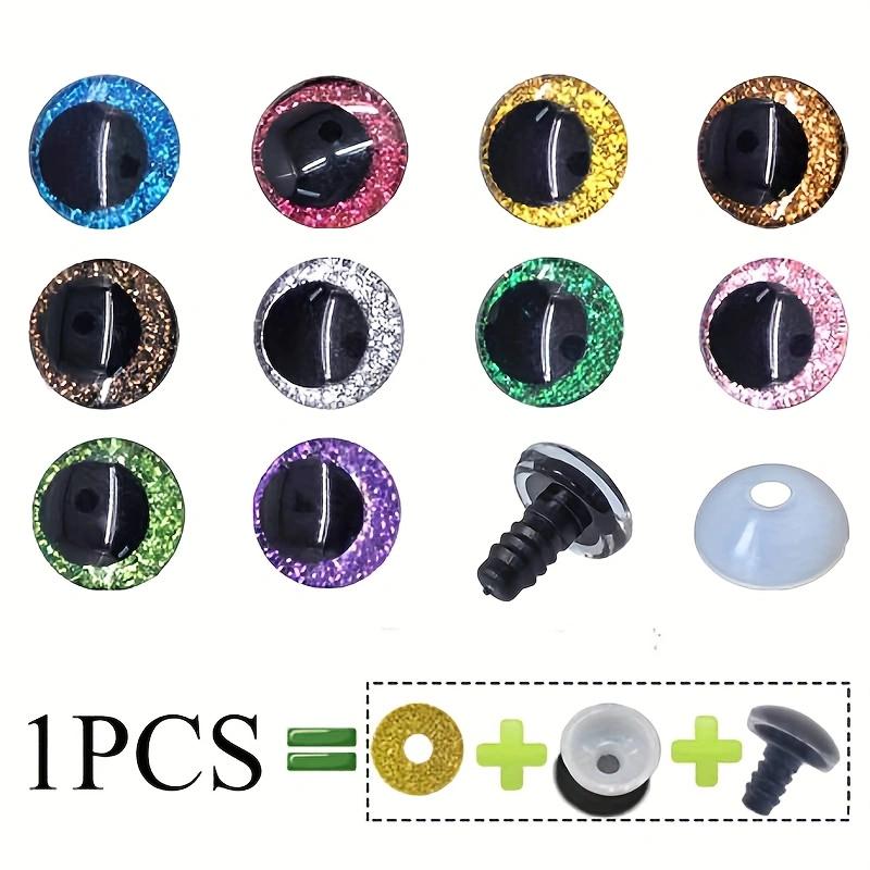 48pcs/60pcs Colored Plush Toys Plastic Eyes Accessories Cartoon Animal Craft Eyes DIY Crafts Making Children's Doll Animals