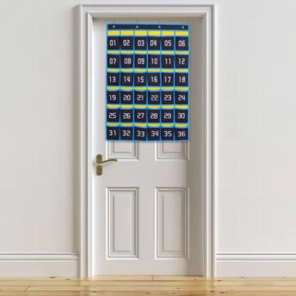 Wall Mount Numbered Pockets Non-Woven Fabric Classrooms Storage Hanging Bag  Home School Supplies