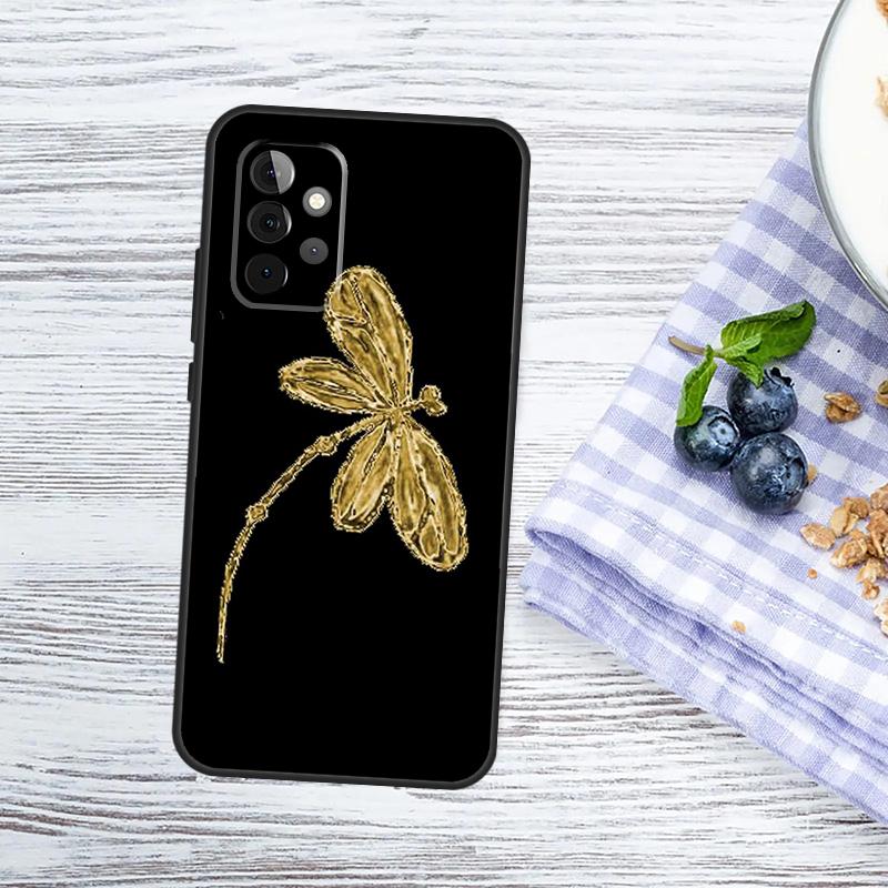 Dragonfly Insect Pattern Cover For Samsung Galaxy A15 A25 A35 A55 A53 A33 A13 A52 A32 A12 A51 A71 A14 A34 A54 Case