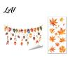 Cute Ghost Pumpkin Decals Autumn Ghost/Gnome Static Glass Sticker PVC Waterproof Maple Leaves Window Removable Party Supplies Decal Cling