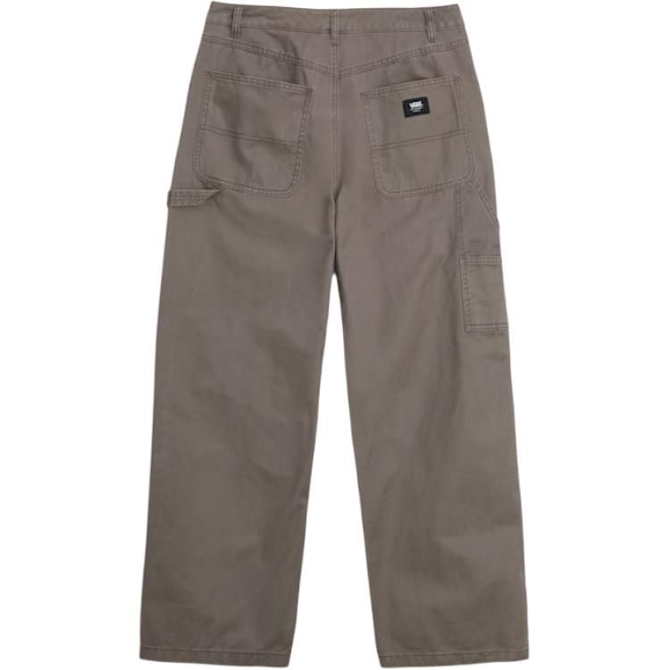 Vans Solid Color Zipper Straight Leg Casual Pants Men bottoms Olive-Green VN000QS11NU