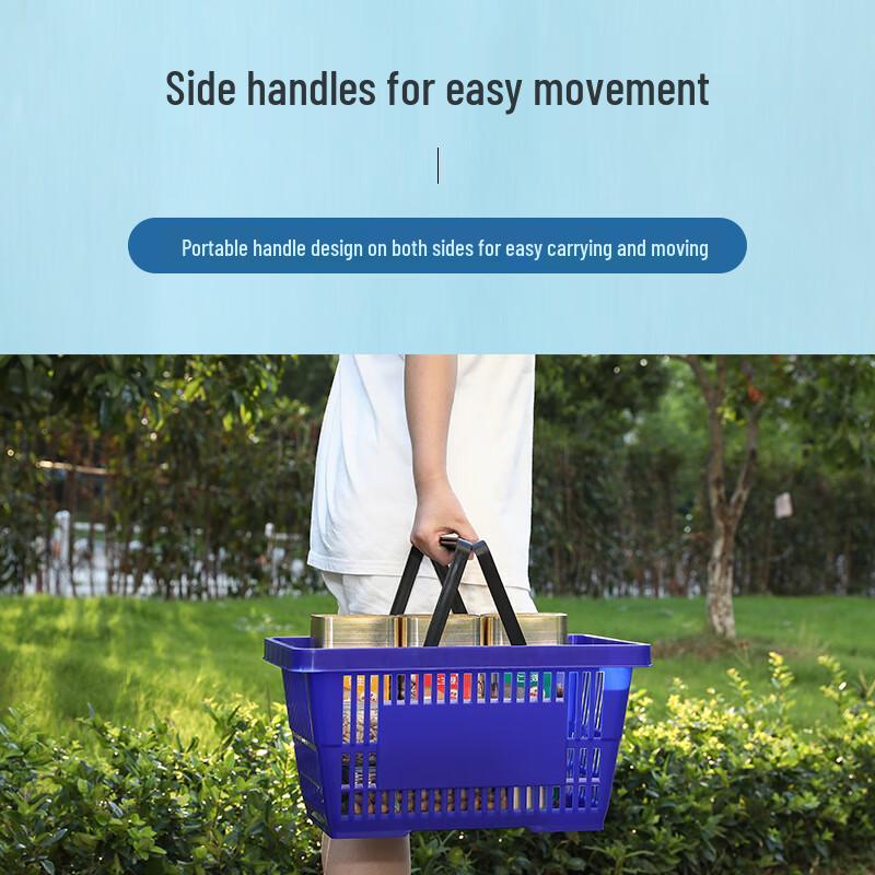 Foldable Large Capacity Plastic Shopping Basket