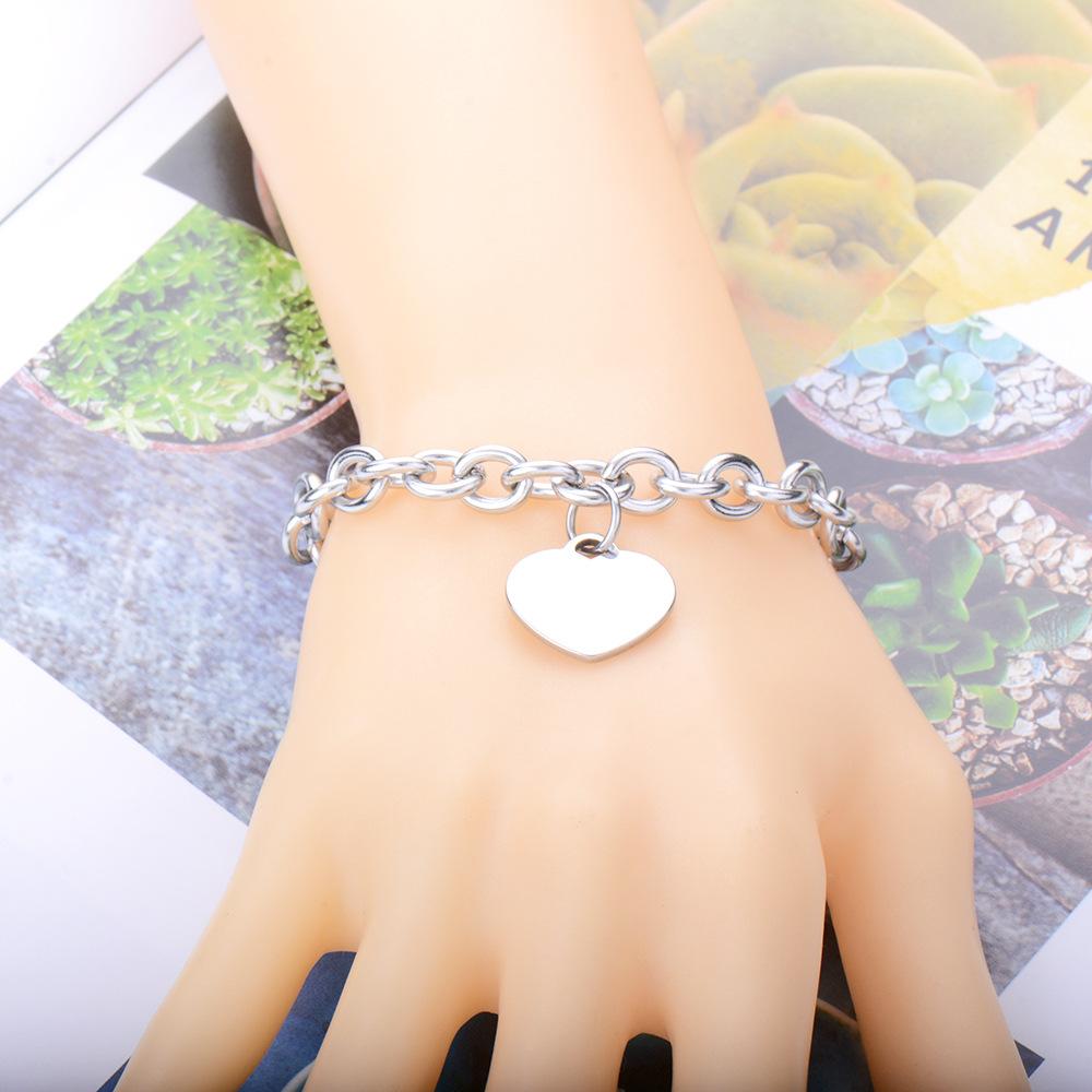 European and American simple personalized bell double-layer titanium steel bracelet spot men and women couple jewelry women's trend fashion jewelry