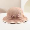 Ruffle Bows Baby Bucket Hat Cute Baby Sun Visor Hat Sunshade Caps Fisherman Hat  Outdoor