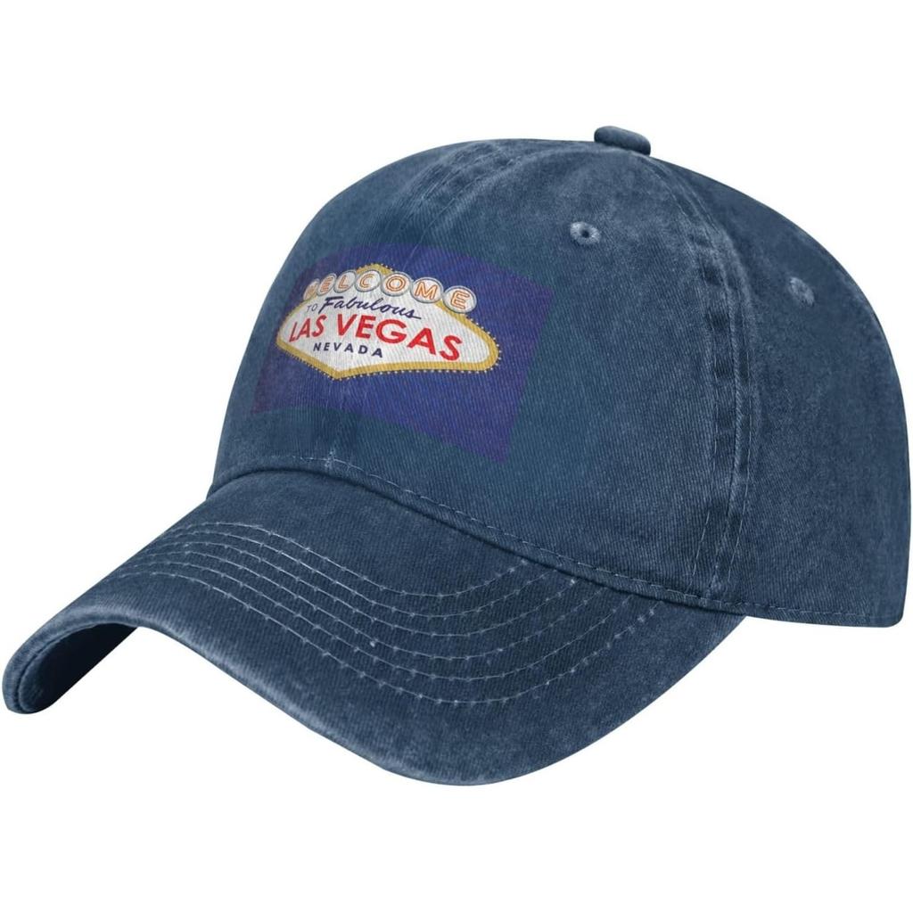 Las Vegas Baseball Cap Washed Cotton Low Profile Casual Adjustable Hat for Unisex