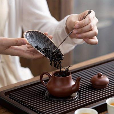 2st/set Legering Vävning Chaze Te Spade Set Handgjorda Kaffebönor Ta Verktyg Traditionell Kung Fu Te-scoop Tillbehör
