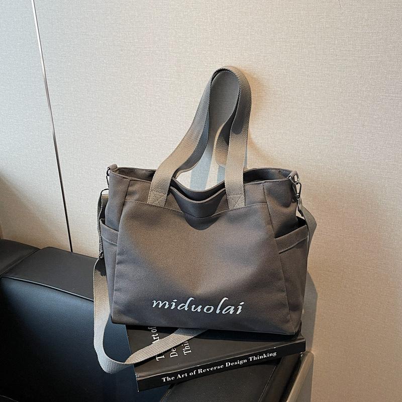 

Портативная парусиновая сумка большой вместимости, женская новая повседневная наплечная сумка-мессенджер, студенческая сумка-тоут для занятий