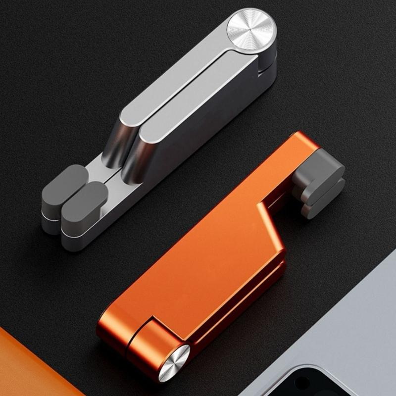 Foldable Desktop Phone Holder Aluminum Construction Small Size Pocket Phone Stand For Smartphones And Tablets