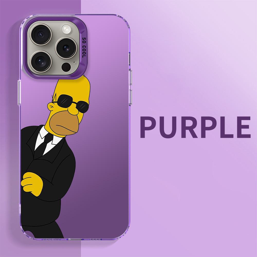 IMD Silber Simpsons Handyhülle für iPhone 15 14 13 8 11 12 - Stilvolle und schützende Hülle für Ihr Gerät