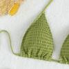 Trend Print Neck Sling Sexy Swimsuit Women's Lace-up Split Swimsuit