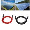 2Pcs Solar Panel Extension Cable 10AWG 6mm² Solar Extension Cable Rated Voltage 1000V   Red Black