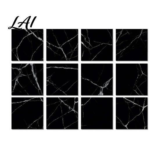 Heat Resistant Kitchen Backsplash Tiles 12PCS Imitation Marble Pattern Wall Stickers Self-Adhesive Waterproof EVA Scratch Decor for Home Tiles,