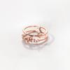 Women's Small Fresh Diamond Butterfly Finger Ring With Adjustable Opening