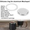 1 set Guarnizione in Gomma Siliconica Resistente alle Alte Temperature per Caffettiera Moka Macchina da Caffè Espresso da Fornello macchina per il caffè