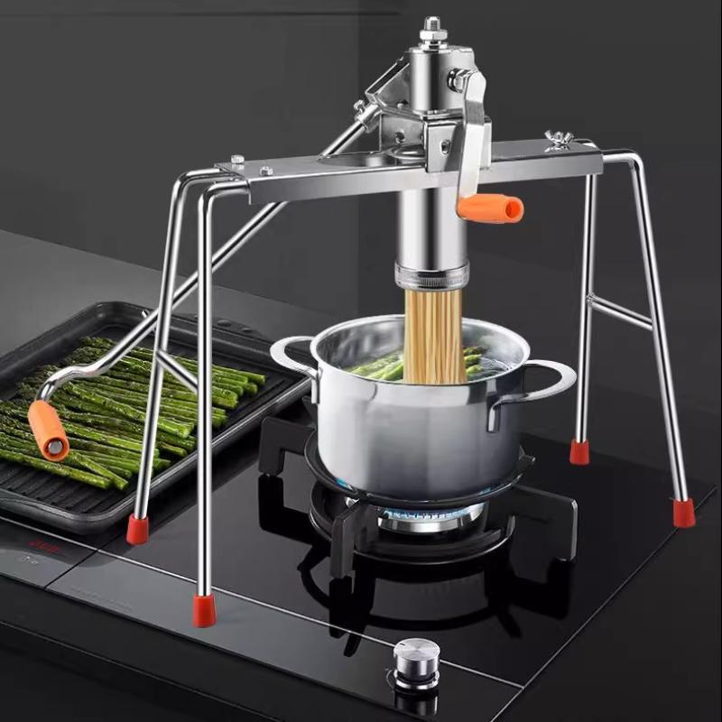 Household  Stainless Steel Noodles Maker Manual Pasta Pressing Machine Hand Crank Cutter