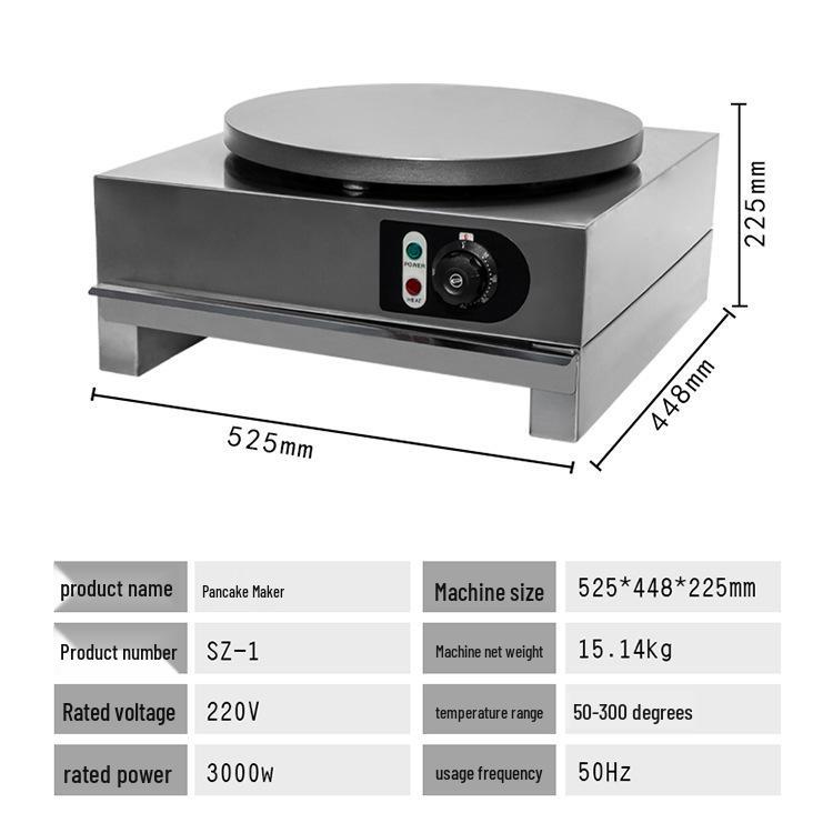 Fully Automatic Electric Pancake Maker - Griddle Oven for Street Stall & Multi-grain Pancakes