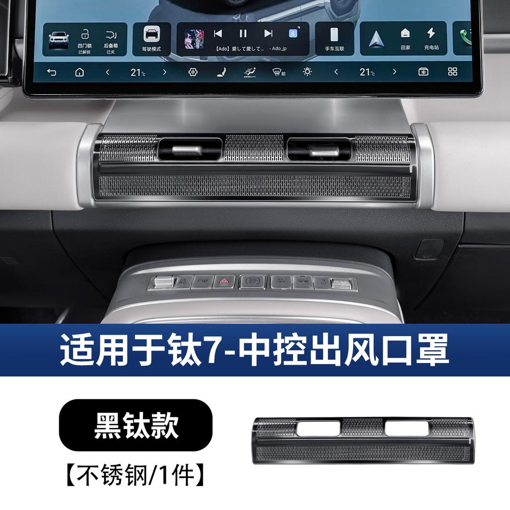 For BYD Ti 7 2025 2026 Central Control Air Outlet Protective Cover Interior Modification Upgrade Parts