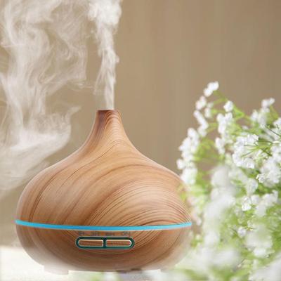Onion Wood Grain 500ML Humidifier: Large Capacity & Powerful Spray for Home and Commercial Use