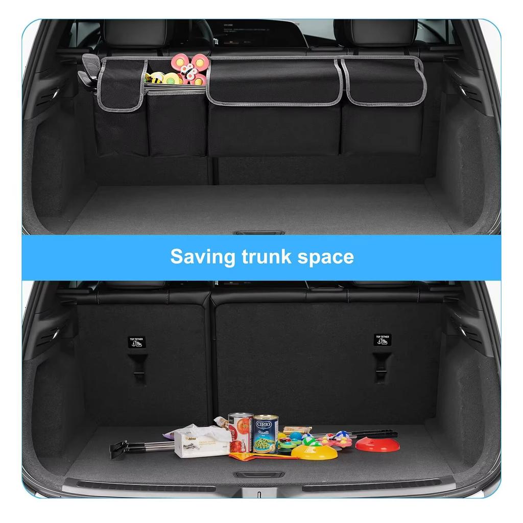 Car Trunk Organizer Backseat Storage Bag High Capacity Multi-use Oxford Car Seat Back Organizers Automobile Interior