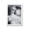 Fashion Black White Trendy Retro Wall Art Poster Check Aesthetic Print Funny Minimalist Canvas Painting Club Room Home Decor