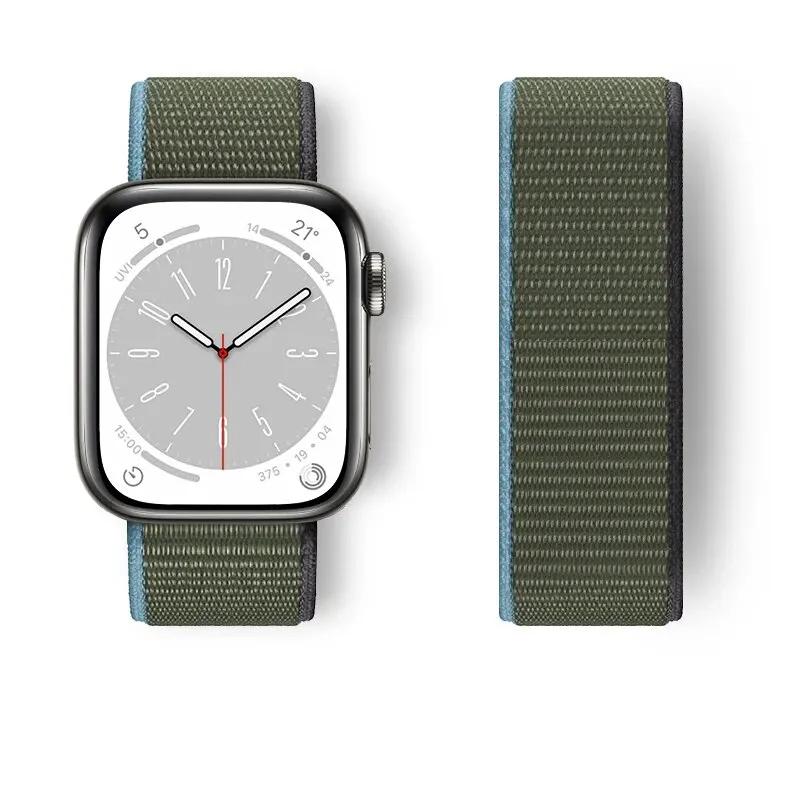 Nylon Loop For Watch Band Ultra-2 49mm 44mm 40mm 45mm 41mm Sport Pride Bracelet Iwatch Strap Series 9 8 Se 7 6 5 4 3
