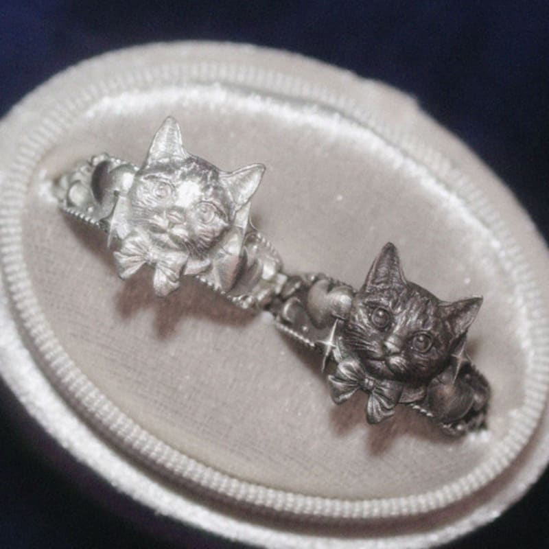 Imorgonobjekt kattporträtt. stor ring