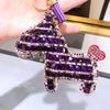 Cute Horse Keychain With Czech Rhinestones For Gift Giving And Fashion Accessory