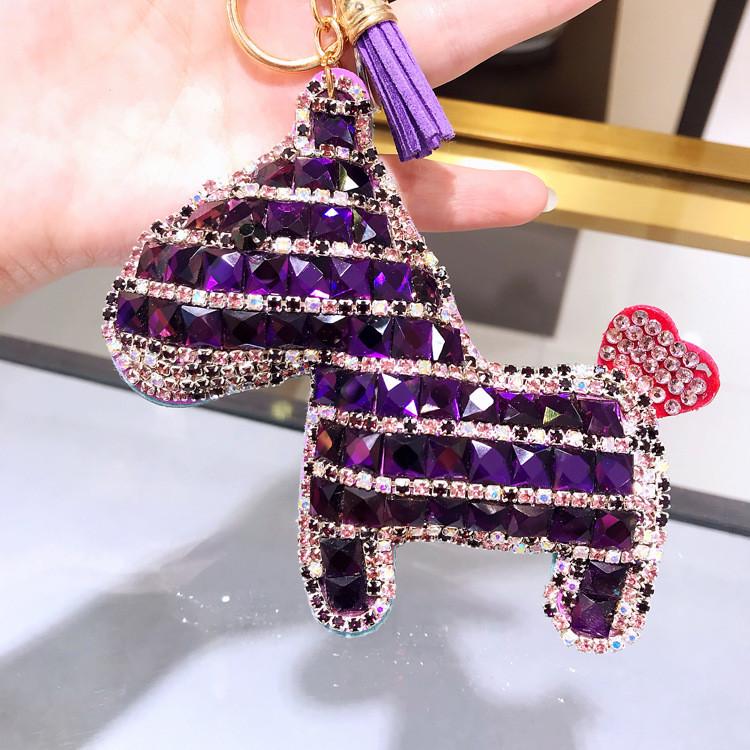 Cute Horse Keychain With Czech Rhinestones For Gift Giving And Fashion Accessory