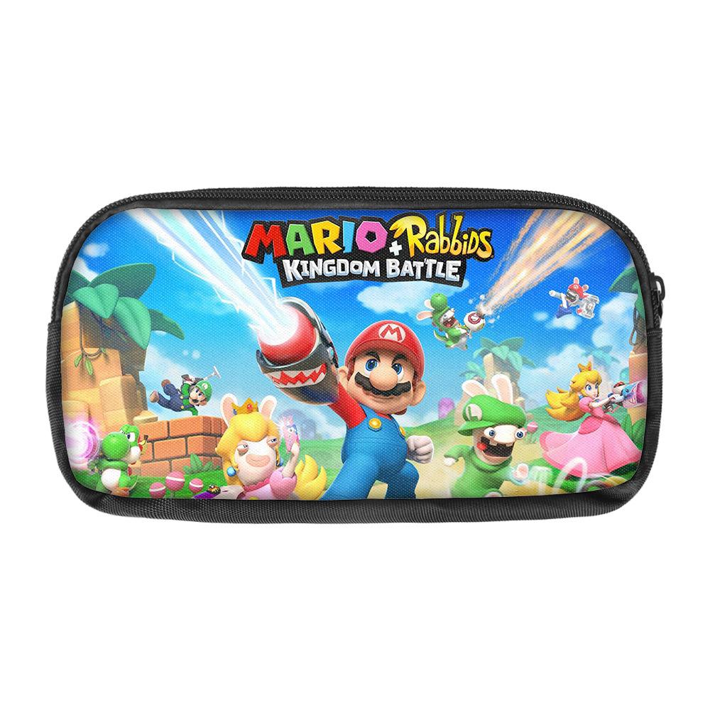 Cartoon Schoolbag Mario Backpack Satchel Pencil Case Three-Piece Set Mario Backpack