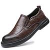 2025 Spring New Leather Men's Shoes One-pedal Business Breathable Casual Leather Shoes Men's Comfortable Foot Shoes